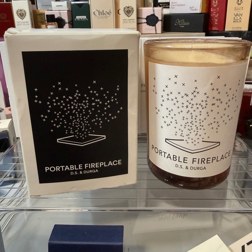 DS & DURGA • Portable Fireplace • Scented Candle 7oz Smoky Wood Cedar UGLY BOX